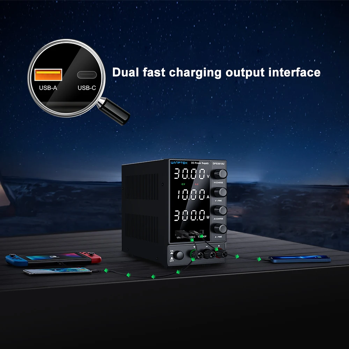 Wanptek DC fuente de alimentación de laboratorio 30V 10A 60V 5A 120V 3A voltaje ajustable corriente aplicable voltaje 110V 220V fuente de alimentación 33