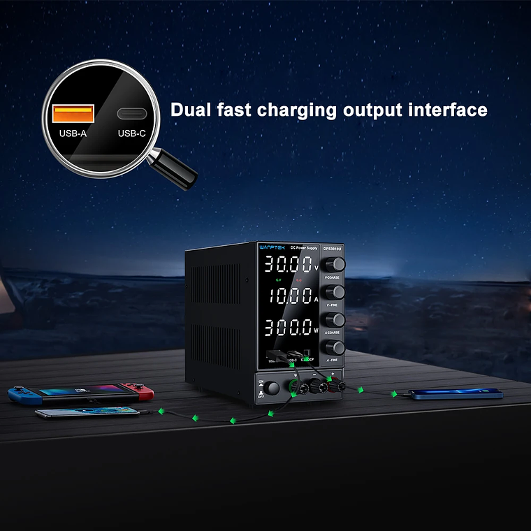 Wanptek DC fuente de alimentación de laboratorio 30V 10A 60V 5A 120V 3A voltaje ajustable corriente aplicable voltaje 110V 220V fuente de alimentación 33