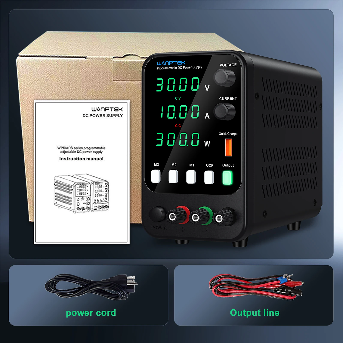 Wanptek DC fuente de alimentación de laboratorio 30V 10A 60V 5A 120V 3A voltaje ajustable corriente aplicable voltaje 110V 220V fuente de alimentación 38