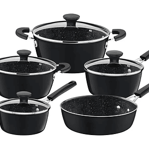 Juego de Utensilios de Cocina Tramontina Recubrimiento Cerámico Aluminio Gris 5 Piezas Glenz