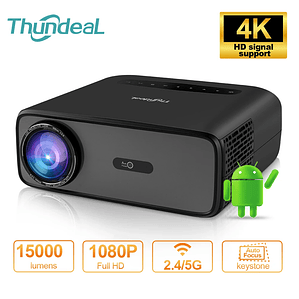 Proyector ThundeaL Full Auto HD 1080P WiFi 6 Android TD97 Pro TD97Pro Proyector Video Película en casa IOS Teléfono inteligente Proyector de TV 3D