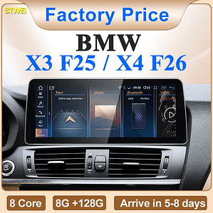 STWEI nuevo ID6 ID7 ID8 UI 12,3 pulgadas sistema Android inalámbrico Carplay AUTO para BMW X3 F25 X4 F26 CIC NBT reproductores de vídeo para coche GPS Navi
