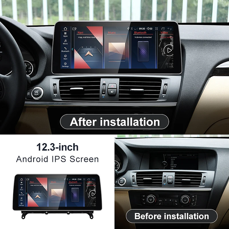 STWEI nuevo ID6 ID7 ID8 UI 12,3 pulgadas sistema Android inalámbrico Carplay AUTO para BMW X3 F25 X4 F26 CIC NBT reproductores de vídeo para coche GPS Navi 2