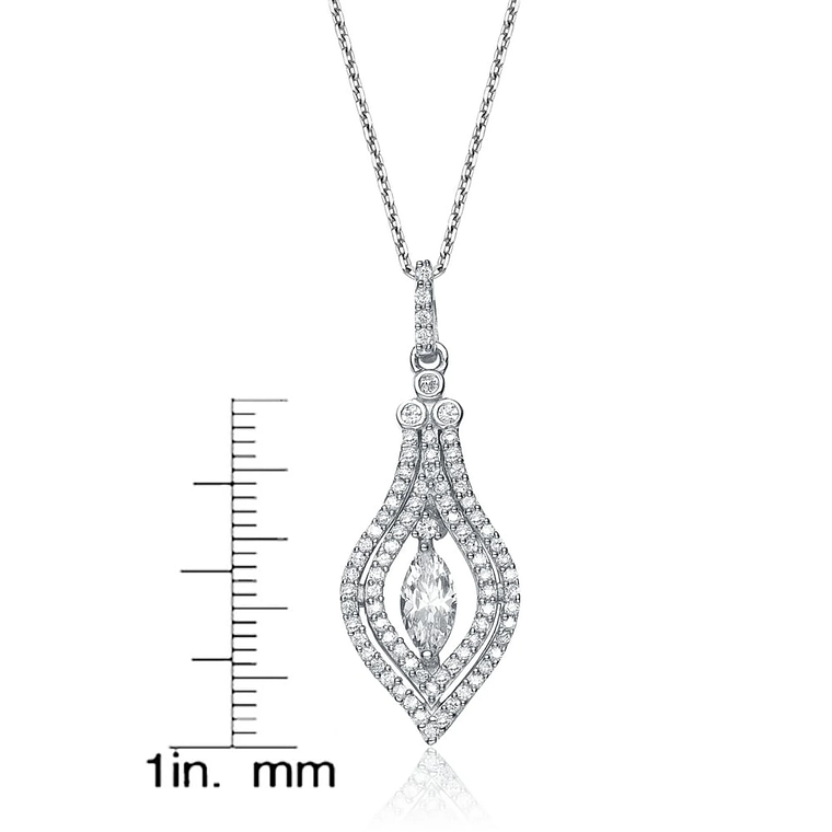 TD Collette Z Sterling Silver Fine Pendant Necklace with Cubic Zirconia 3