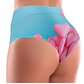 TD Women's High Waisted Brief Panty with Mememe Love Happy Print Comfortable Underwear - Thumbnail 3