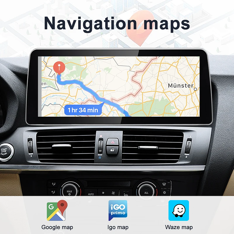 STWEI nuevo ID6 ID7 ID8 UI 12,3 pulgadas sistema Android inalámbrico Carplay AUTO para BMW X3 F25 X4 F26 CIC NBT reproductores de vídeo para coche GPS Navi 4