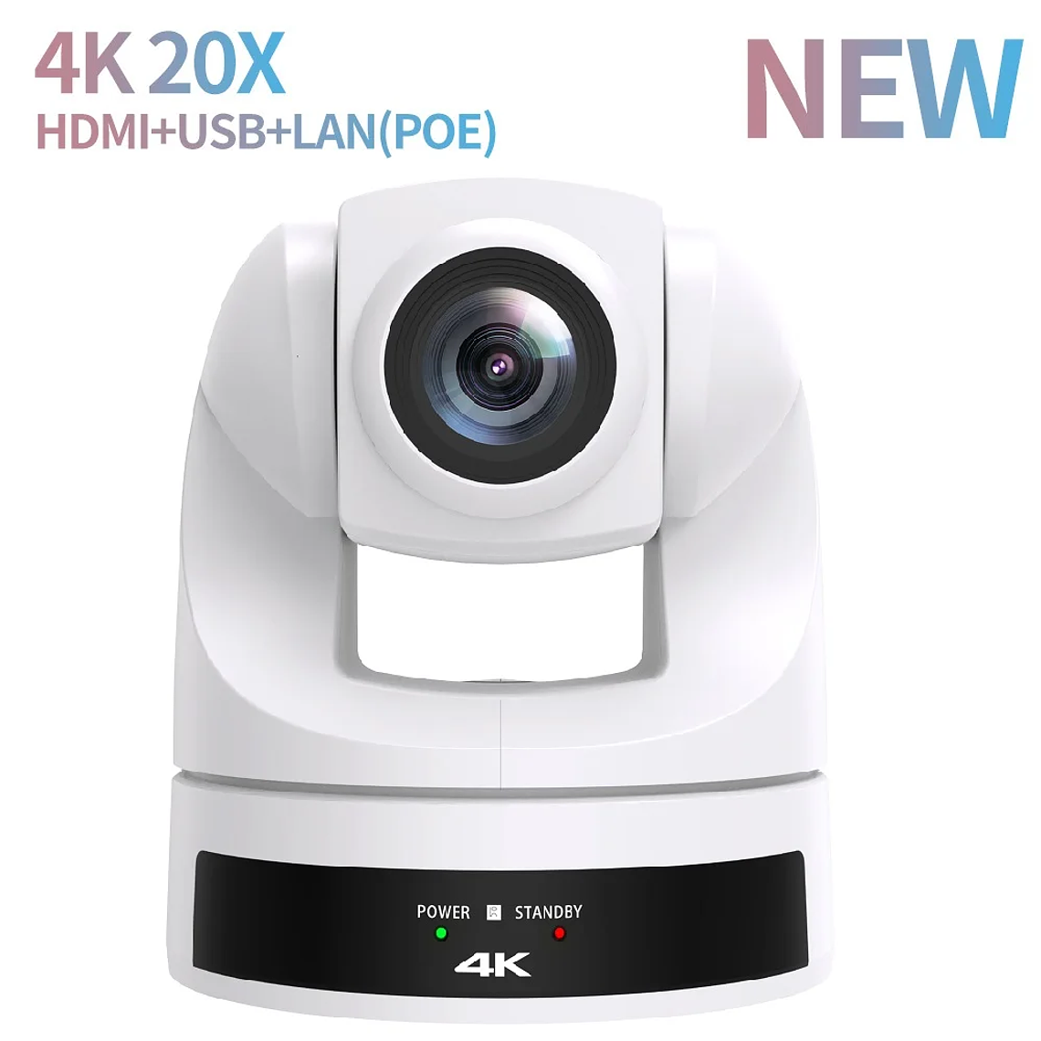 Cámara PTZ NDI Runpu 4K30fps con Zoom Óptico 20X, Seguimiento por IA, HDMI, LAN, POE, para Transmisión en Vivo, Videoconferencias y Sistemas de Video 7