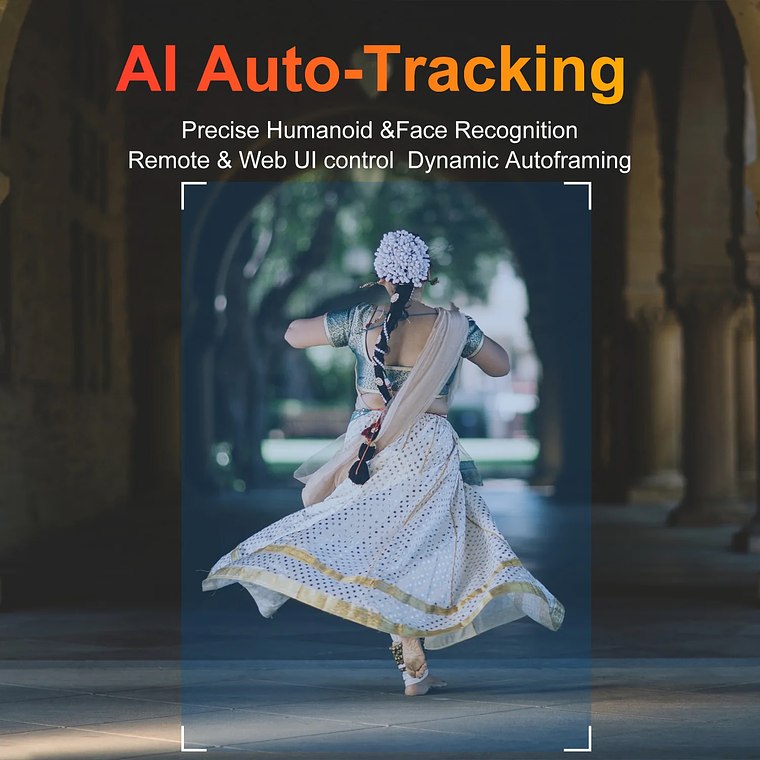Cámara PTZ NDI Runpu 4K30fps con Zoom Óptico 20X, Seguimiento por IA, HDMI, LAN, POE, para Transmisión en Vivo, Videoconferencias y Sistemas de Video 15