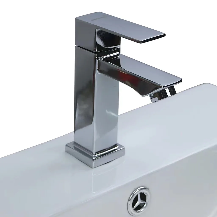 Torneira de prata do lavatório do banheiro elegante, Torneira de bacia de alta gama para água fria, Metal Build 10