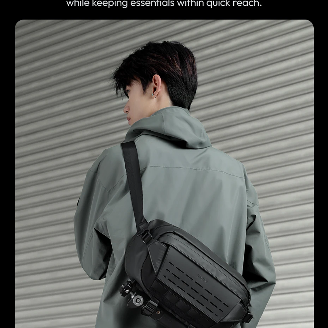 Ulanzi AB02 TAI bolso bandolera para exteriores, bolsa de fotografía de 9L, bolso informal de transporte de gran capacidad para accesorios de lentes de cámara 18