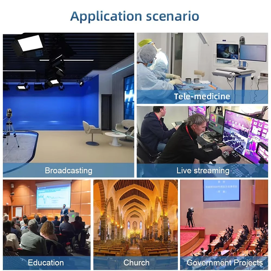 Cámara PTZ NDI Runpu 4K30fps con Zoom Óptico 20X, Seguimiento por IA, HDMI, LAN, POE, para Transmisión en Vivo, Videoconferencias y Sistemas de Video 21