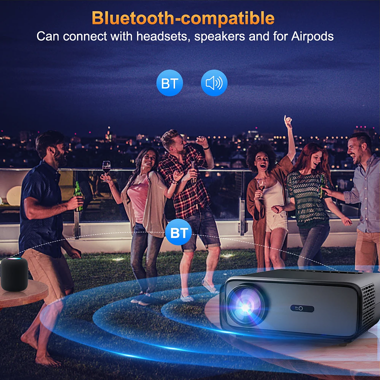 Proyector ThundeaL Full Auto HD 1080P WiFi 6 Android TD97 Pro TD97Pro Proyector Video Película en casa IOS Teléfono inteligente Proyector de TV 3D 24