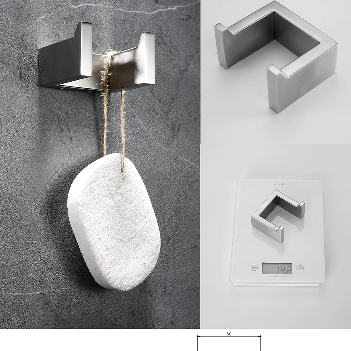 Soporte de papel higiénico con ganchos para toallas, Kit de accesorios para baño, barra de acero inoxidable, montaje de Metal para dormitorio, juegos de herrajes para cocina y baño 41