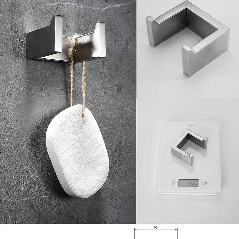 Soporte de papel higiénico con ganchos para toallas, Kit de accesorios para baño, barra de acero inoxidable, montaje de Metal para dormitorio, juegos de herrajes para cocina y baño 41
