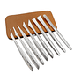 Cuchillo para artesanía de cuero, herramienta de corte de 8 piezas, mango afilado, 1 Juego - Miniatura 2