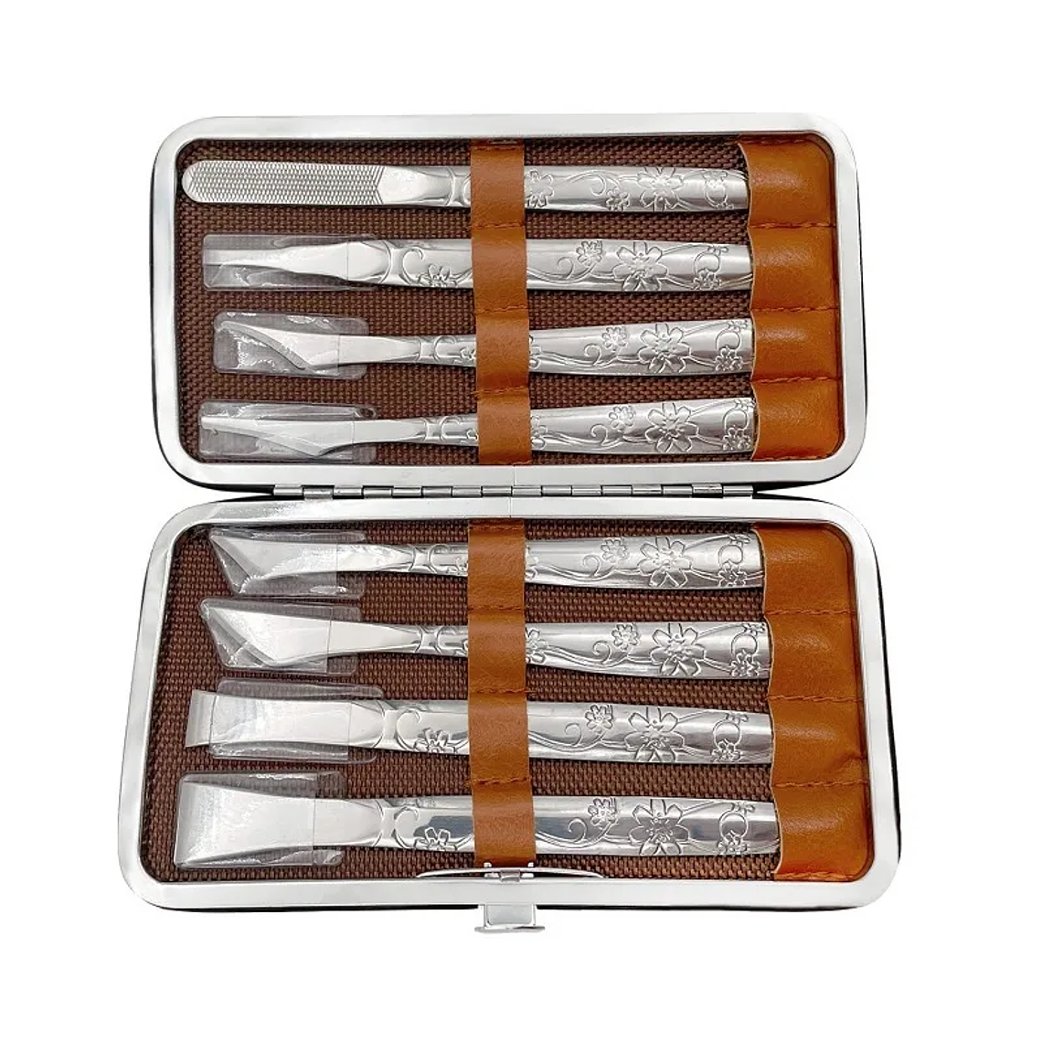 Cuchillo para artesanía de cuero, herramienta de corte de 8 piezas, mango afilado, 1 Juego 4