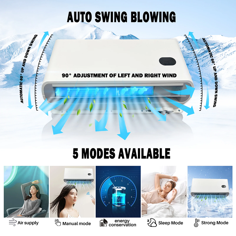 Treeligo 10500BTU aire acondicionado de refrigeración de estacionamiento eléctrico para coche 12V/24V unidad de aire acondicionado de aire dividido para camión caravana Camper Van RV 6