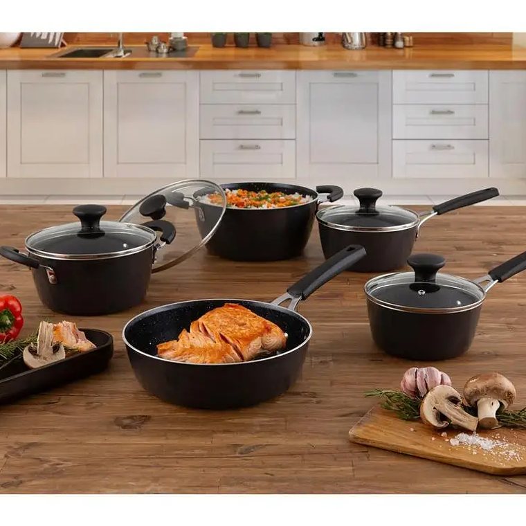 Juego de Utensilios de Cocina Tramontina Recubrimiento Cerámico Aluminio Gris 5 Piezas Glenz 4