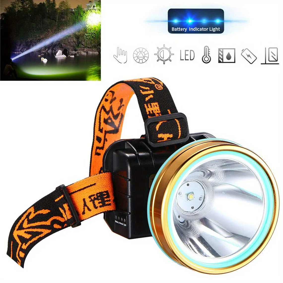 Antorcha de cabeza/faro LED USB recargable súper brillante faro de trabajo 4