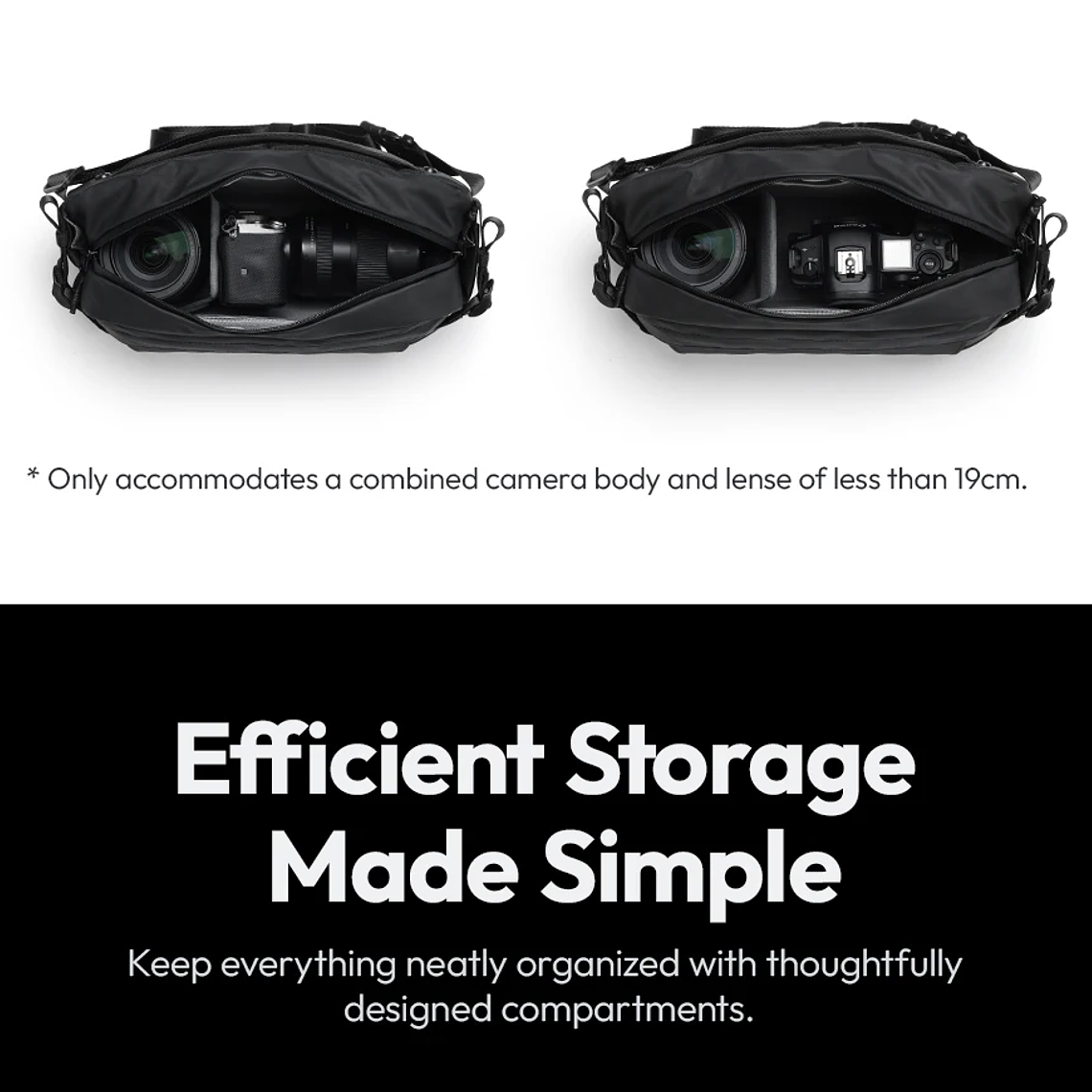 Ulanzi AB02 TAI bolso bandolera para exteriores, bolsa de fotografía de 9L, bolso informal de transporte de gran capacidad para accesorios de lentes de cámara 13