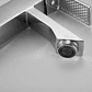 Torneira de prata do lavatório do banheiro elegante, Torneira de bacia de alta gama para água fria, Metal Build - thumbnail 16