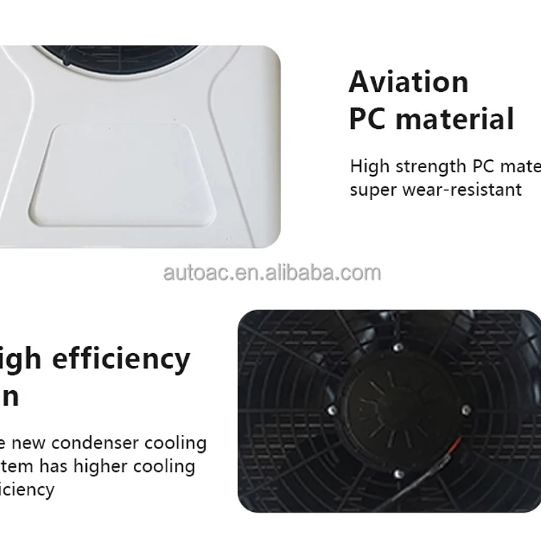 Treeligo 10500BTU aire acondicionado de refrigeración de estacionamiento eléctrico para coche 12V/24V unidad de aire acondicionado de aire dividido para camión caravana Camper Van RV 14