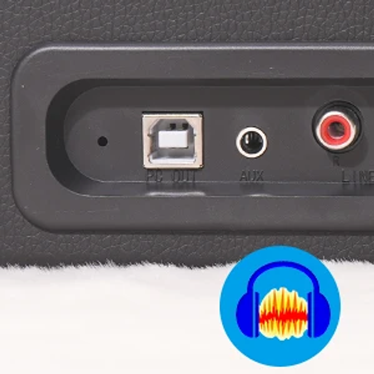 Reproductor LP de maleta portátil, transmisión por correa de 3 velocidades, reproductor de discos de vinilo Bluetooth con altavoces y grabación, conector RCA/AUX/HP 17