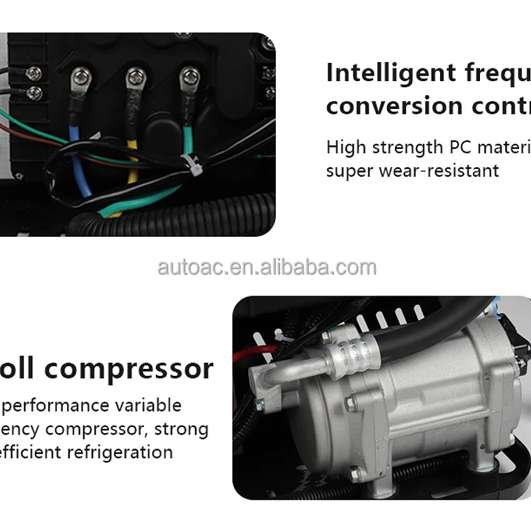 Treeligo 10500BTU aire acondicionado de refrigeración de estacionamiento eléctrico para coche 12V/24V unidad de aire acondicionado de aire dividido para camión caravana Camper Van RV 15