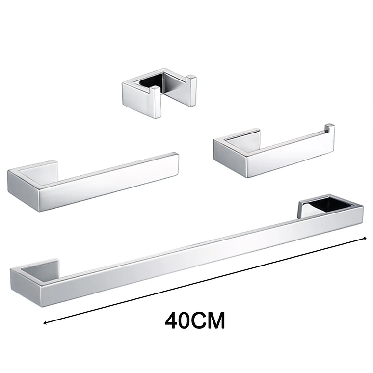 Soporte de papel higiénico con ganchos para toallas, Kit de accesorios para baño, barra de acero inoxidable, montaje de Metal para dormitorio, juegos de herrajes para cocina y baño 26