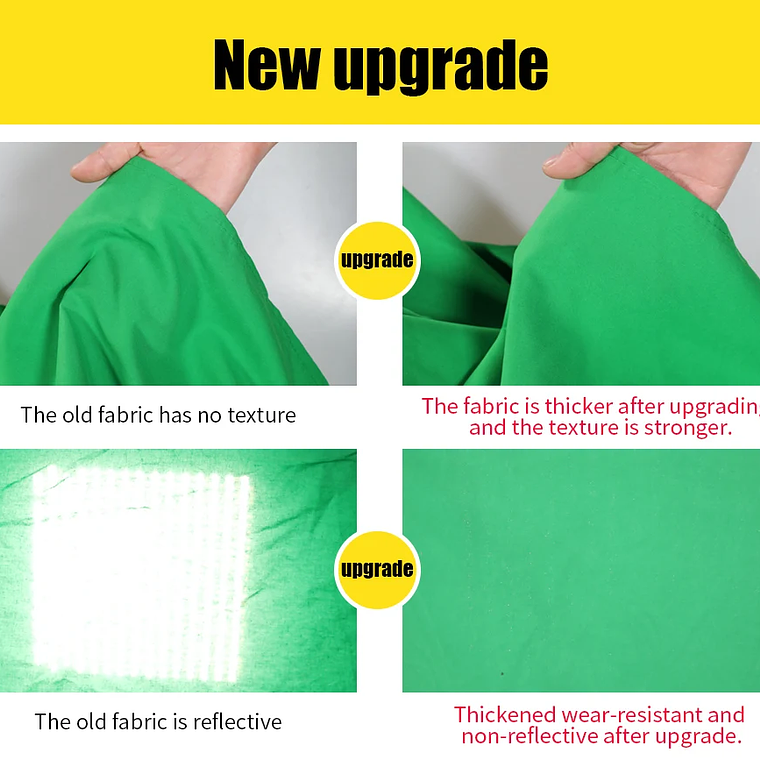 Soporte de fondo SH 240x400cm con telón de fondo verde para fotografía, fondo para grabación de video en vivo. 28