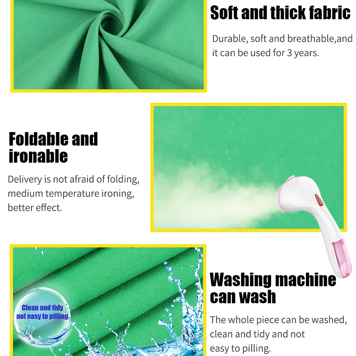 Soporte de fondo SH 240x400cm con telón de fondo verde para fotografía, fondo para grabación de video en vivo. 29