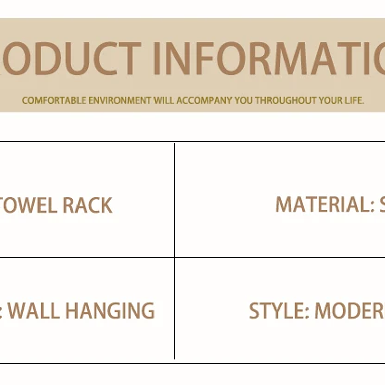 Soporte de papel higiénico con ganchos para toallas, Kit de accesorios para baño, barra de acero inoxidable, montaje de Metal para dormitorio, juegos de herrajes para cocina y baño 36
