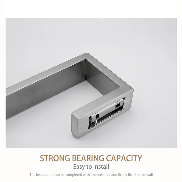 Soporte de papel higiénico con ganchos para toallas, Kit de accesorios para baño, barra de acero inoxidable, montaje de Metal para dormitorio, juegos de herrajes para cocina y baño 38