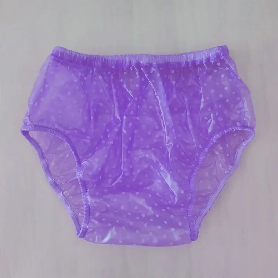 Pañal reutilizable para adultos, abrigo de plástico suave, impermeable, PVC, pantalones de incontinencia, transparente 1