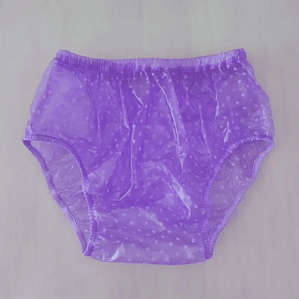 Pañal reutilizable para adultos, abrigo de plástico suave, impermeable, PVC, pantalones de incontinencia, transparente