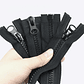 1 pieza Meetee 60-300cm 5 #   Cremalleras de resina, cremalleras de extremo abierto con doble deslizador blanco y negro para coser abrigo, tienda, cierre de cremallera, accesorios DIY - Miniatura 4