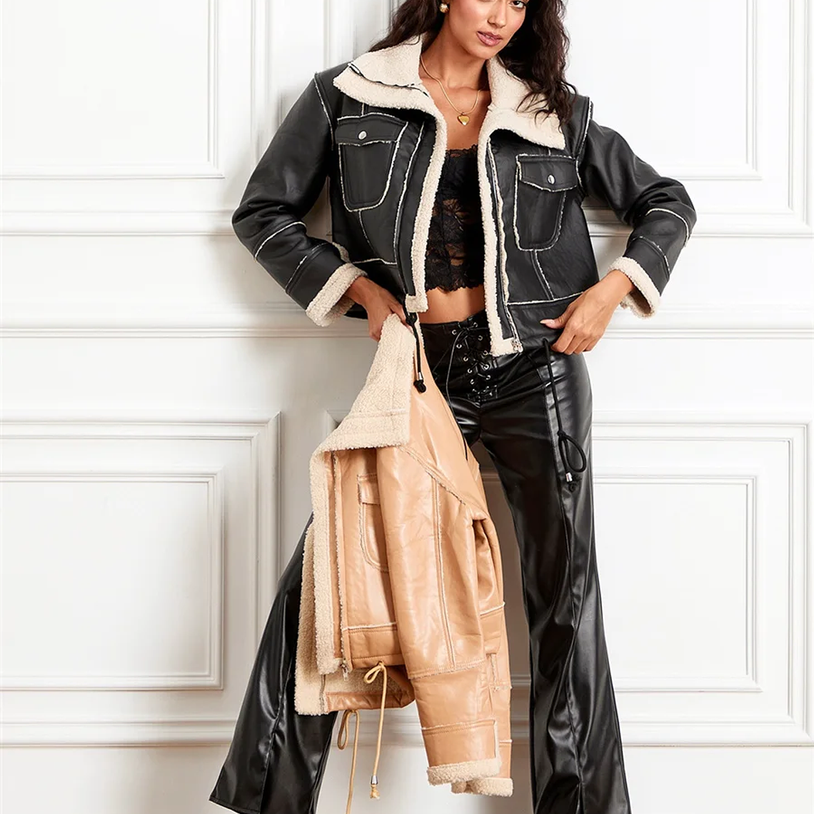 Chaquetas de Moda para Mujer 2026, Abrigos de Otoño Invierno, Estilo Gótico Grunge, Manga Larga, Cierre de Cremallera, Chaqueta Corta, Ropa Exterior Femenina, Cortavientos Harajuku 5