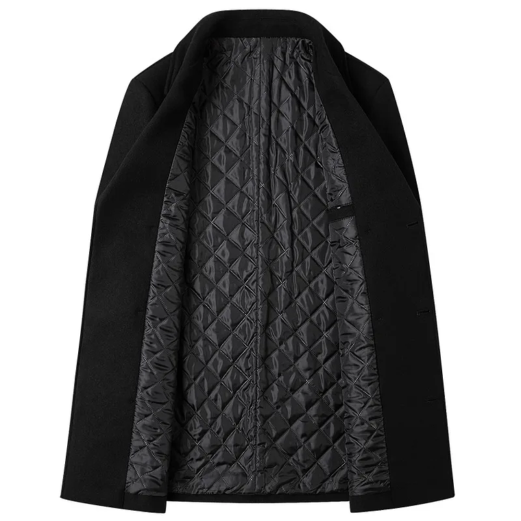 Chaqueta de negocios informal para hombre, tallas Eur, otoño e invierno, abrigo de lana 40% de lana con doble botonadura de gama alta, gabardina cálida 4