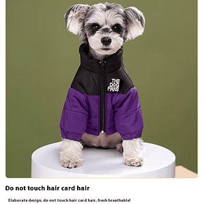 Moda ropa de abrigo para mascotas, moda bordado perro Otoño e Invierno ropa de algodón, ropa para mascotas, engrosada caliente abajo ropa