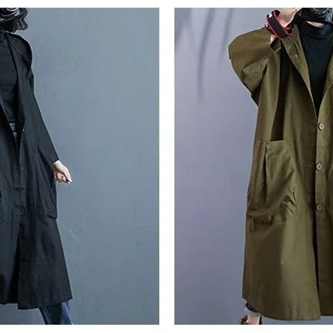 Gabardina de gran tamaño para primavera y otoño para mujer, cortavientos holgado y versátil con capucha, abrigo largo para mujer, chaqueta con bolsillo B 10
