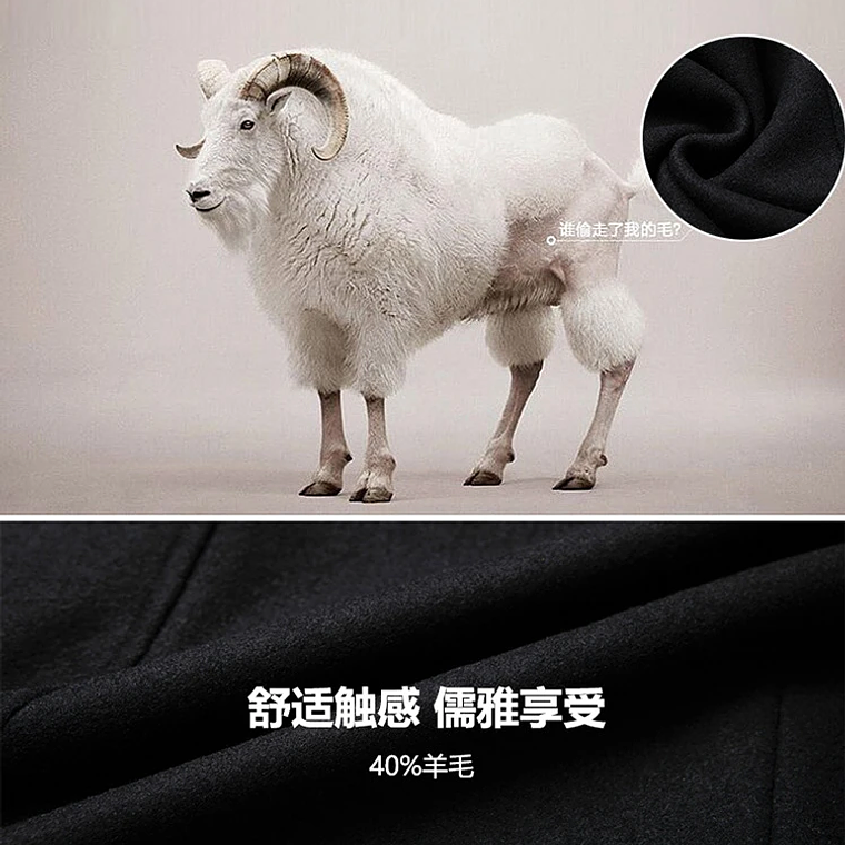 Chaqueta de negocios informal para hombre, tallas Eur, otoño e invierno, abrigo de lana 40% de lana con doble botonadura de gama alta, gabardina cálida 12