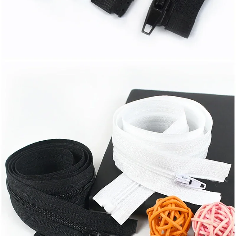 5 piezas 3 #   Cremallera de nailon de 40-300cm con bloqueo automático, extremo abierto, chaqueta, abrigo, zapatos, equipo para exteriores, sujetadores de costura, accesorios de Hardware de reparaci� 18