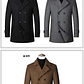 Chaqueta de negocios informal para hombre, tallas Eur, otoño e invierno, abrigo de lana 40% de lana con doble botonadura de gama alta, gabardina cálida - Thumbnail 14