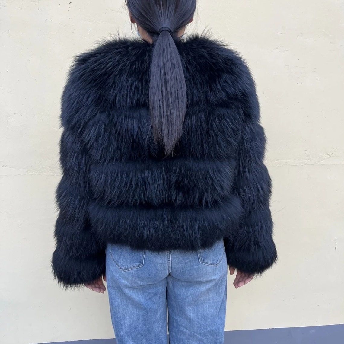 BBEIZIRU Abrigo de piel de mapache auténtica para mujer, chaqueta cálida gruesa de lujo Natural de manga larga para invierno, para clima frío a la moda 15