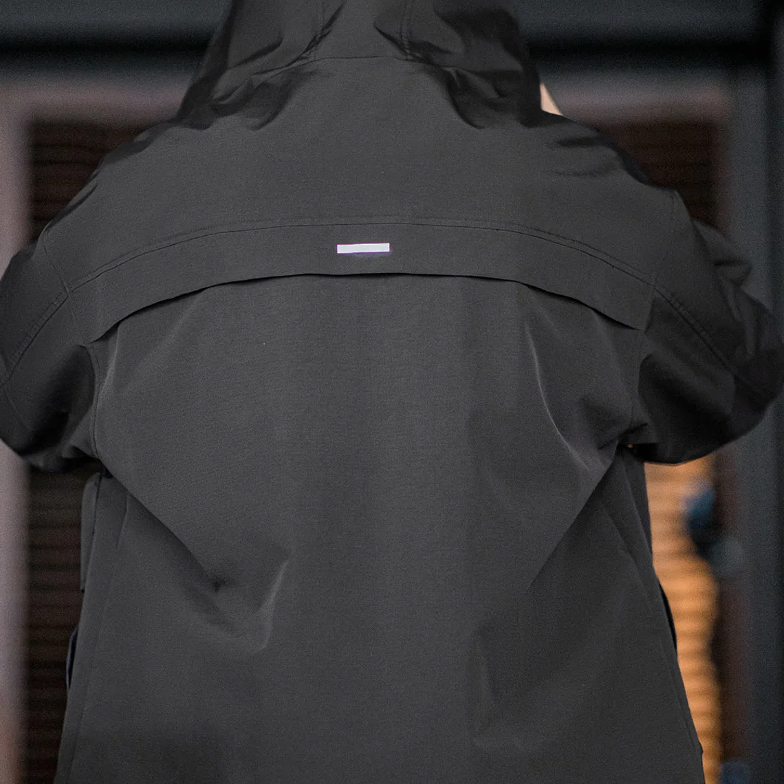 Maden Chaqueta con capucha funcional informal con múltiples bolsillos Abrigo deportivo al aire libre suelto negro para chaqueta versátil de primavera y otoño para hombres 18