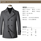Chaqueta de negocios informal para hombre, tallas Eur, otoño e invierno, abrigo de lana 40% de lana con doble botonadura de gama alta, gabardina cálida - Thumbnail 15