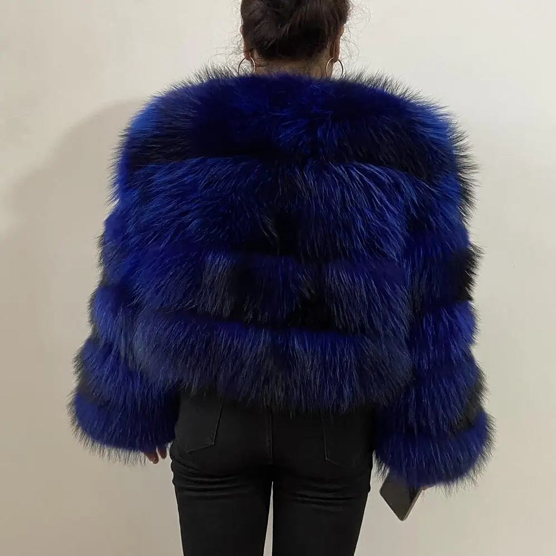 BBEIZIRU Abrigo de piel de mapache auténtica para mujer, chaqueta cálida gruesa de lujo Natural de manga larga para invierno, para clima frío a la moda 17