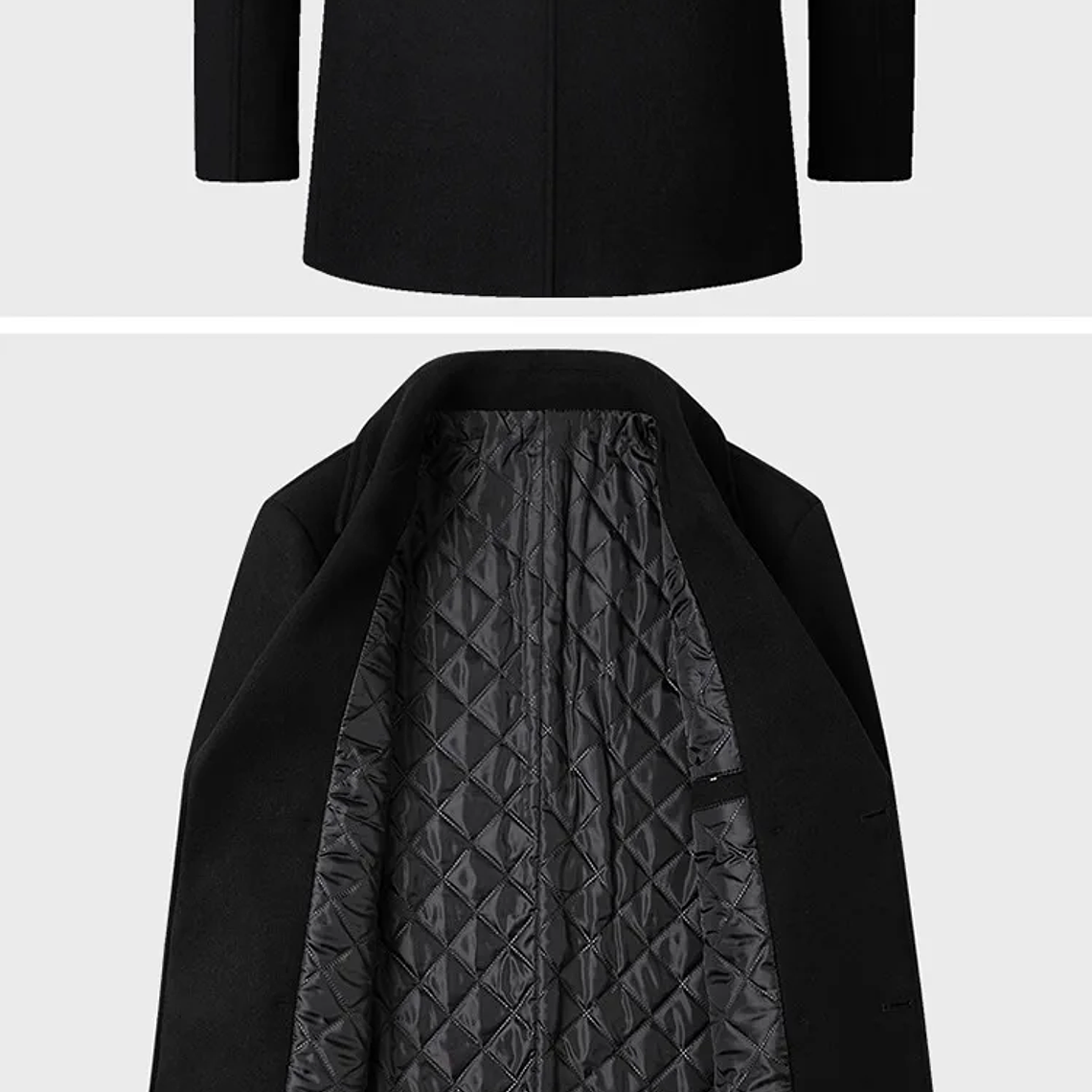 Chaqueta de negocios informal para hombre, tallas Eur, otoño e invierno, abrigo de lana 40% de lana con doble botonadura de gama alta, gabardina cálida 17