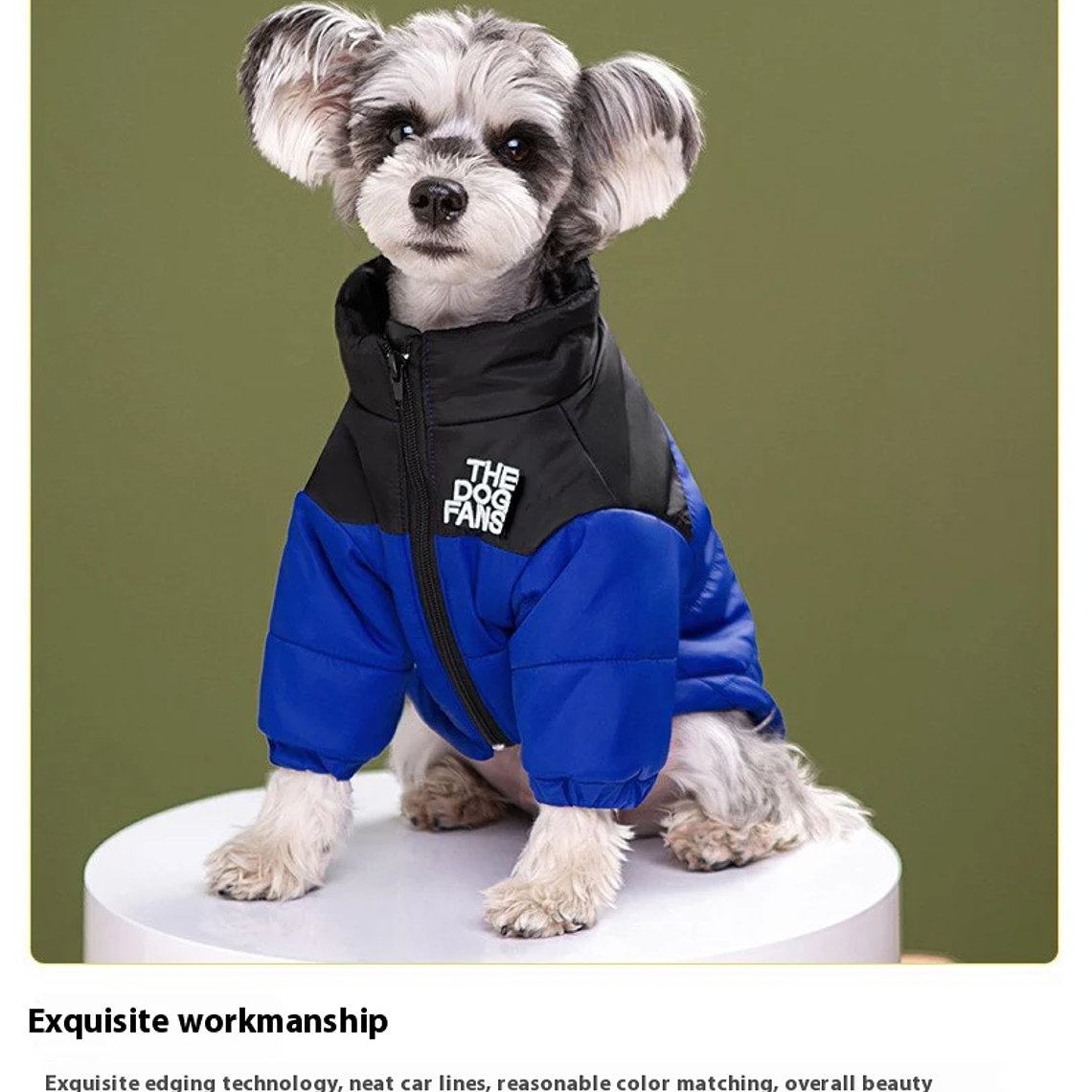 Moda ropa de abrigo para mascotas, moda bordado perro Otoño e Invierno ropa de algodón, ropa para mascotas, engrosada caliente abajo ropa 14