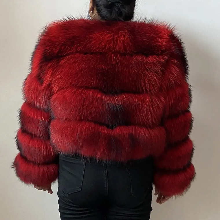 BBEIZIRU Abrigo de piel de mapache auténtica para mujer, chaqueta cálida gruesa de lujo Natural de manga larga para invierno, para clima frío a la moda 18